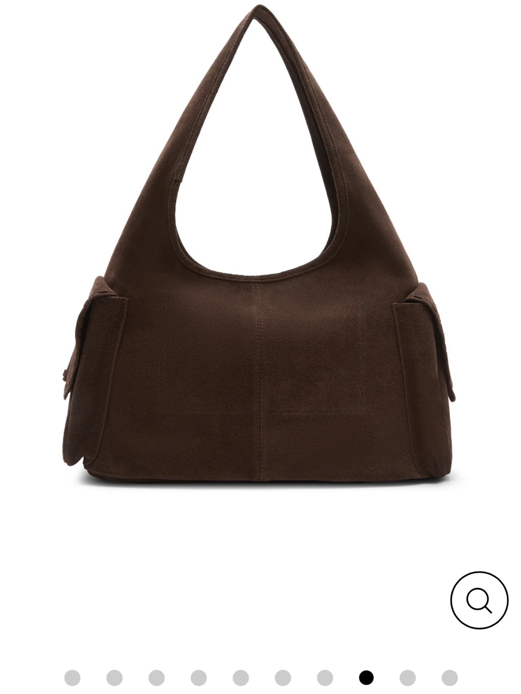 Bnwt With Jean Vera Bag Chocolate Dark Brown Suede Shoulder Bag — image 2 of 8